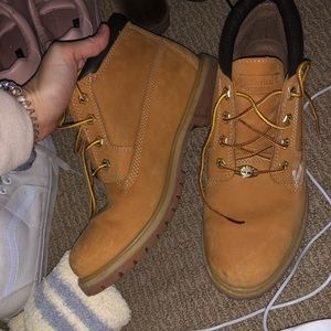 Timberland original yellow boots.